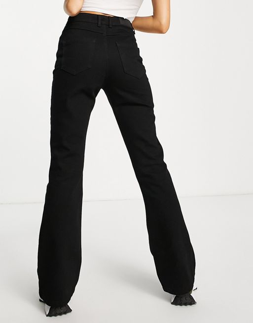 Whistles authentic high waist flared jean in black