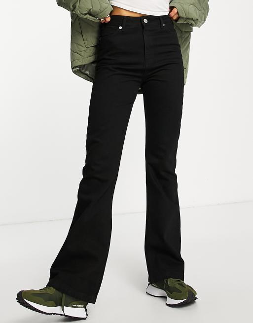 Whistles authentic high waist flared jeans in black
