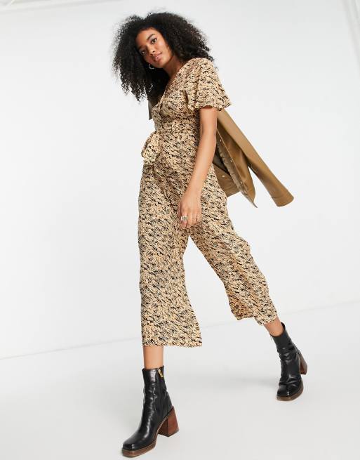Whistles bark print tie waist jumpsuit in multi ASOS
