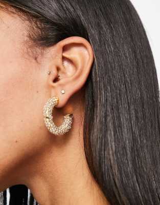 Whistles Beaded Hoop Earrings-clear ModeSens