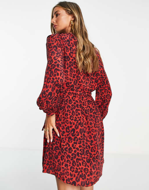 Whistles red best sale leopard dress