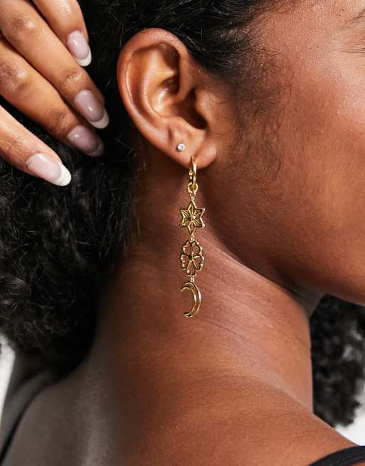 Whistles - Boucles d'oreilles à pendants - Doré, 4 de 4