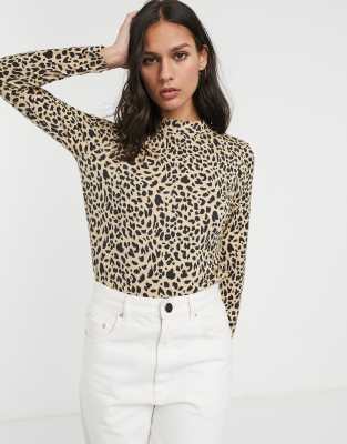 asos leopard top