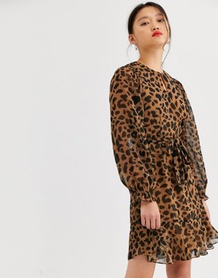 cheetah overall dress