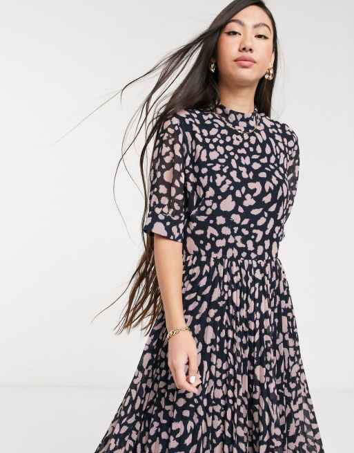 Brushed cheetah maxi store dress