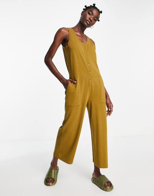 Black Jersey Button Front Jumpsuit, WHISTLES