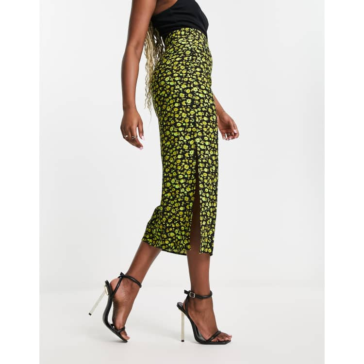 Whistles yellow animal print skirt sale