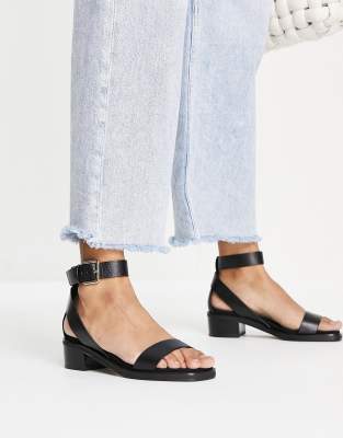 Whistles Whistles Campbell mid block sandal in black