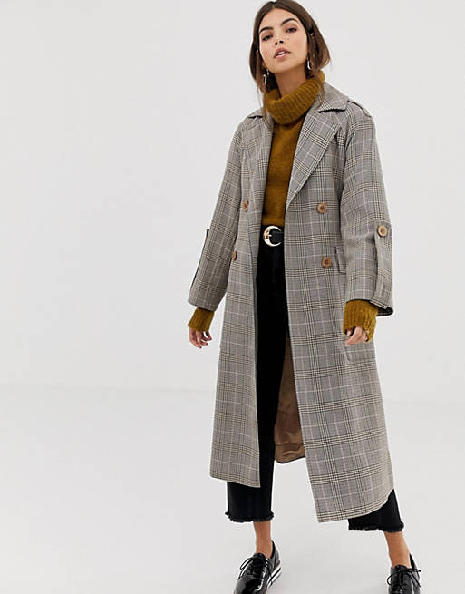 Whistles checked trench coat