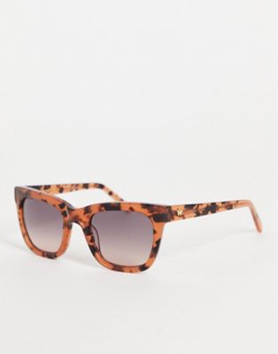 Whistles chunky square sunglasses in tort