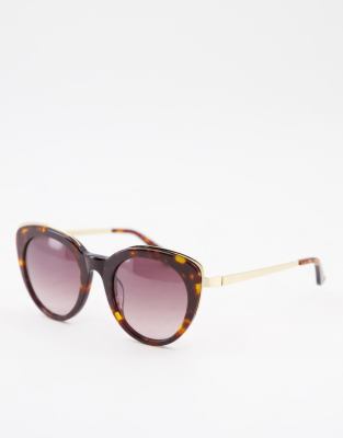 Whistles Classic Cat Eye Sunglasses-brown In Brown
