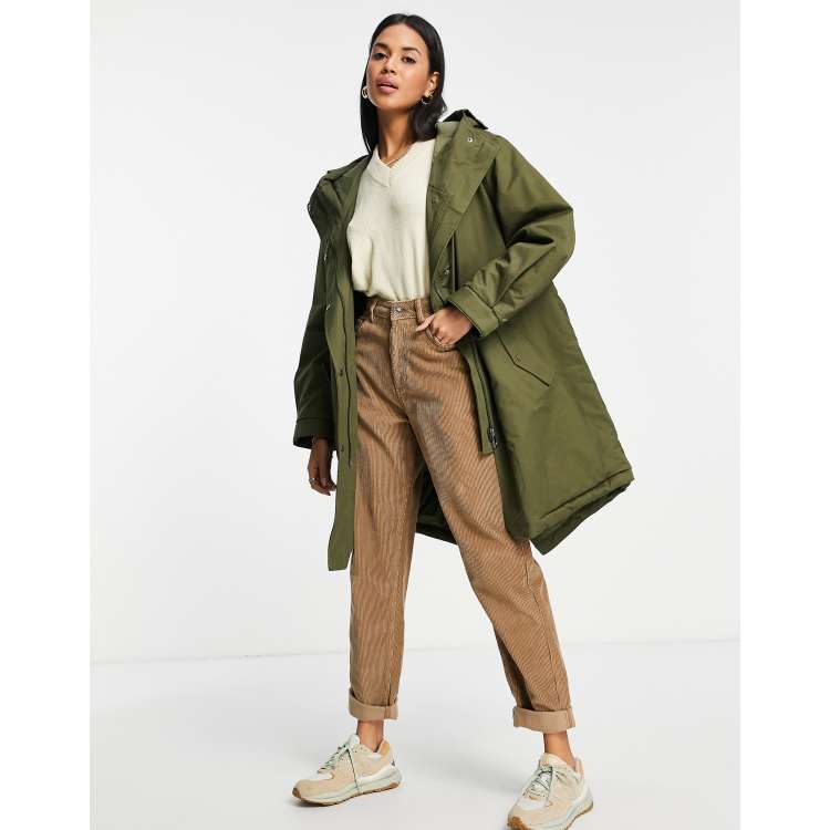 Whistles classic parka in khaki