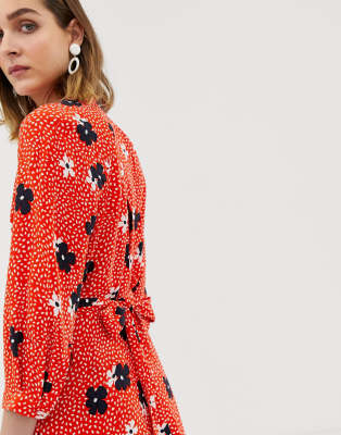 whistles confetti floral shirt dress