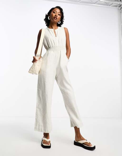 Loft best sale white jumpsuit