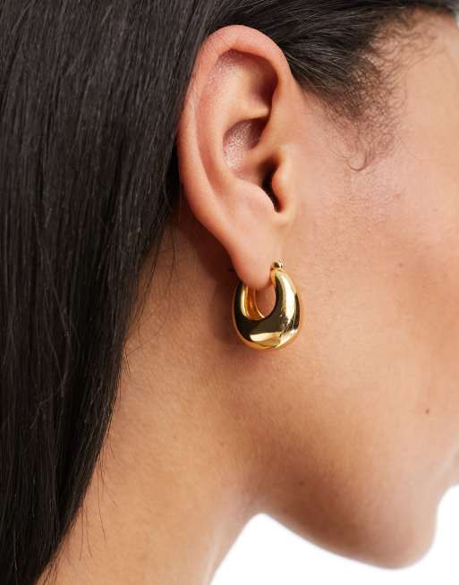 Curved on sale hoop earrings