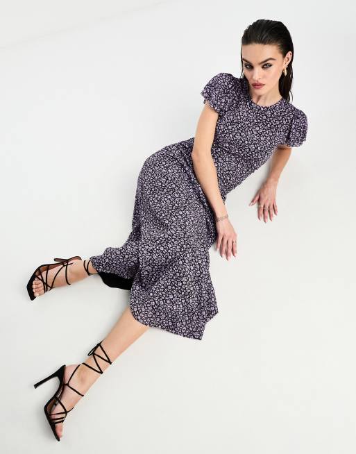 Whistles daisy field midaxi dress in purple