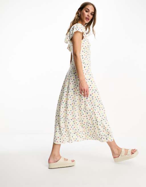 Yellow/Multi Buttercup Floral Print Dress, WHISTLES