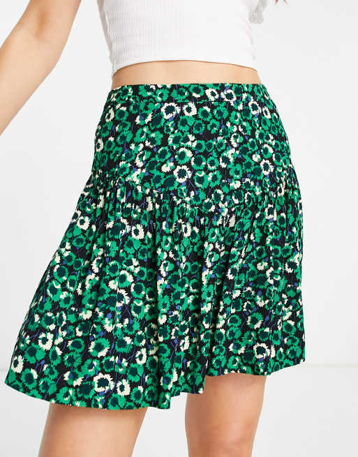 Whistles - Dandelion - Zwierige rok met bloemenprint in groen