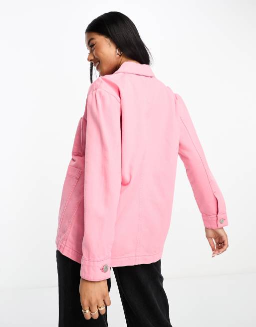 Asos pink hot sale denim jacket