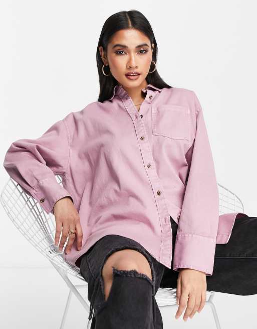 Whistles denim shirt in pink ASOS