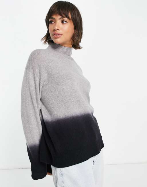 Whistles dip-dye funnel neck jumper in multi