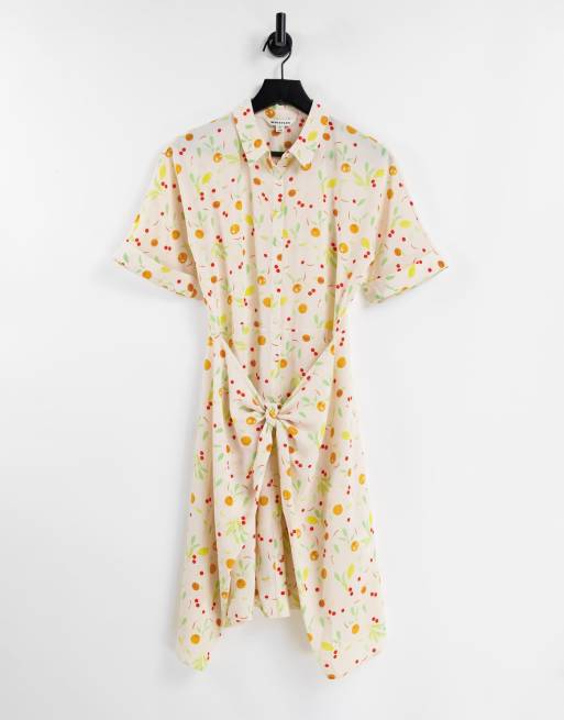 Whistles - Dolly - Vestito allacciato multicolore con stampa di frutta
