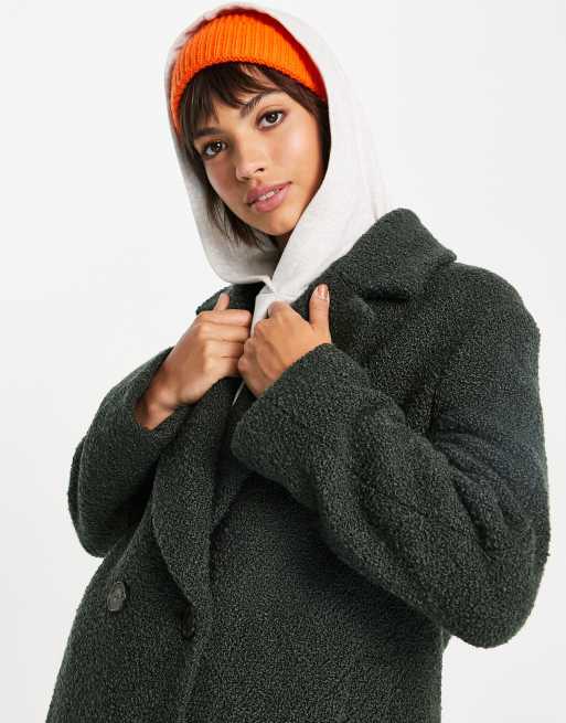 Boucle sale coat green