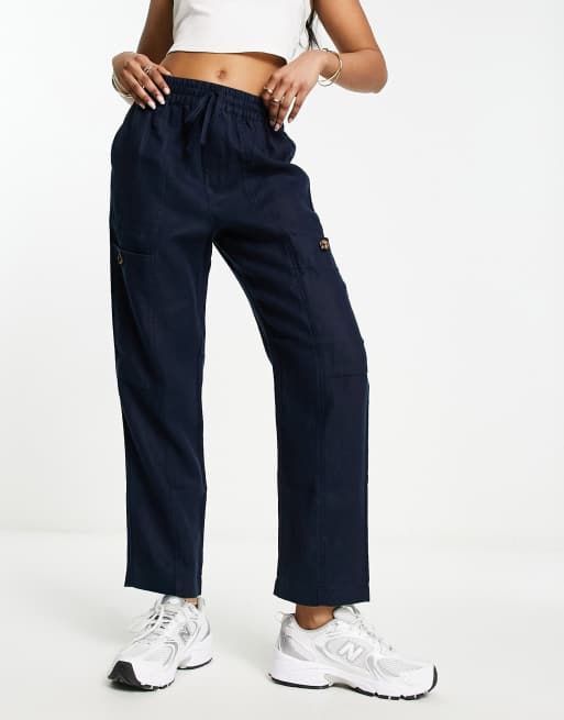 Navy linen trousers outlet womens