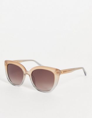 Whistles easy cat eye sunglasses in peach ombre