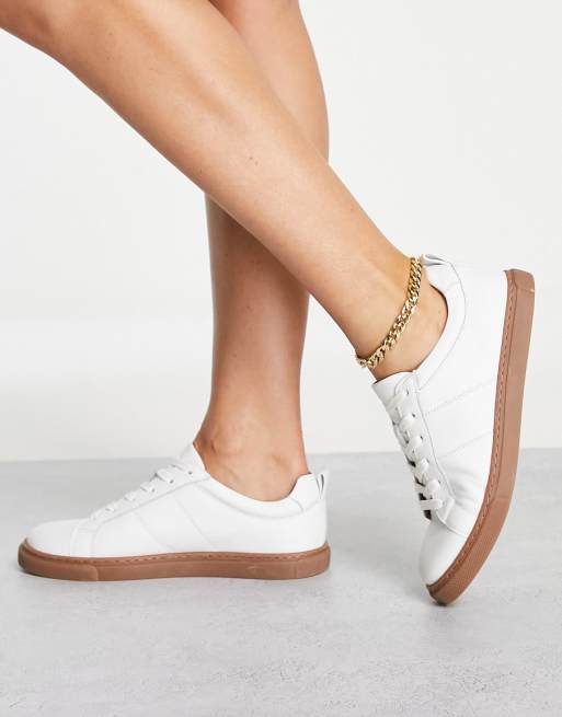 Whistles Easy sneakers in white with gum sole