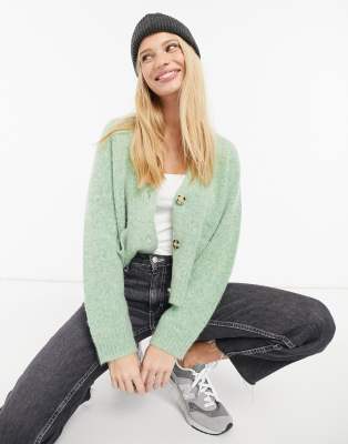 asos green cardigan