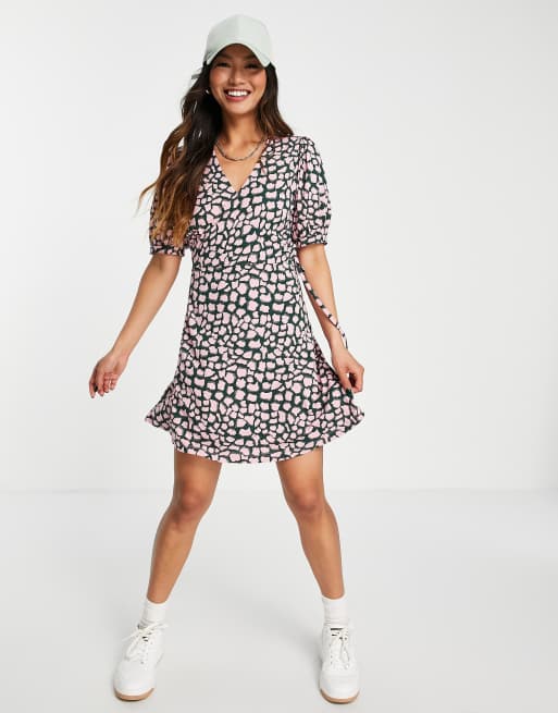 Whistles exclusive animal printed wrap jersey dress in multi, 4 of 4