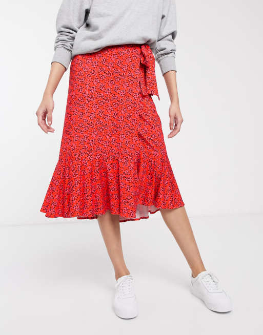 Whistles brushed clearance leopard wrap skirt