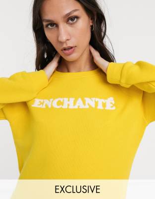 Whistles exclusive enchante sweatshirt-Yellow