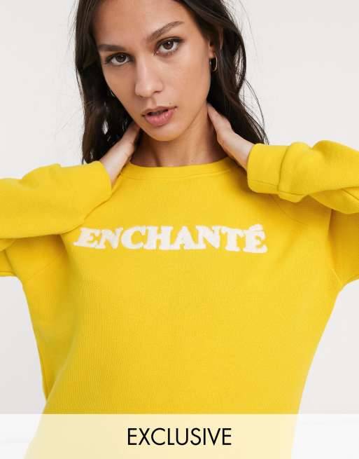 Whistles store yellow sweatshirt