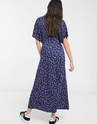 whistles blue polka dot dress