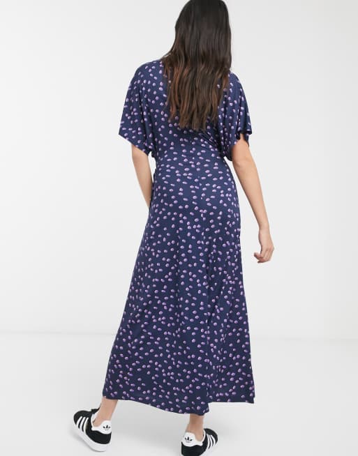 Whistles spot wrap jersey sales dress