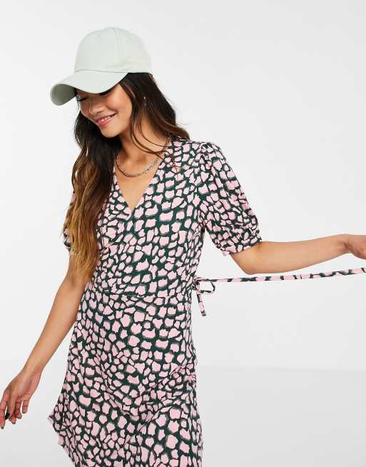 Whistles - Exclusives - Jersey wikkeljurk met dierenprint in multi, 3 van 4