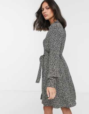 flowery shirt dress