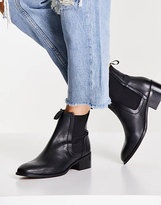 Whistles Fernbrook leather Chelsea boot in black