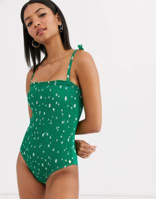 shirred swimsuit