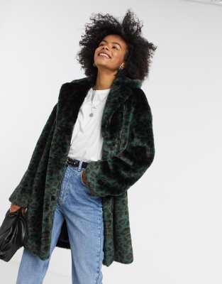 whistles black fur coat