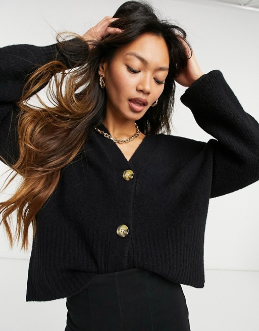 Whistles full sleeve knitted cardigan in black