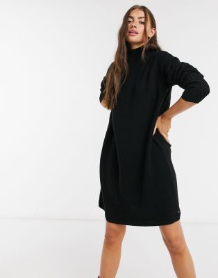 funnel neck jumper dress