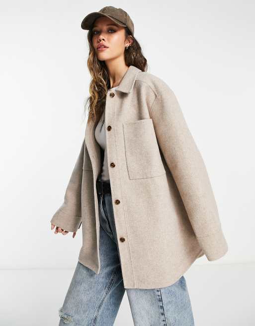 Whistles Giacca classica in lana beige ASOS