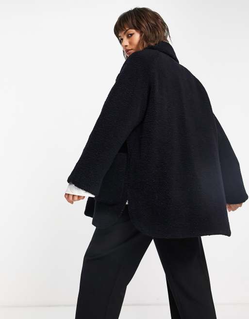 Whistles - Giacca in pile borg blu navy lunghezza media, 3 di 4