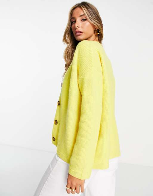 Whistles Gilet confort en laine m lang e c tel e Jaune