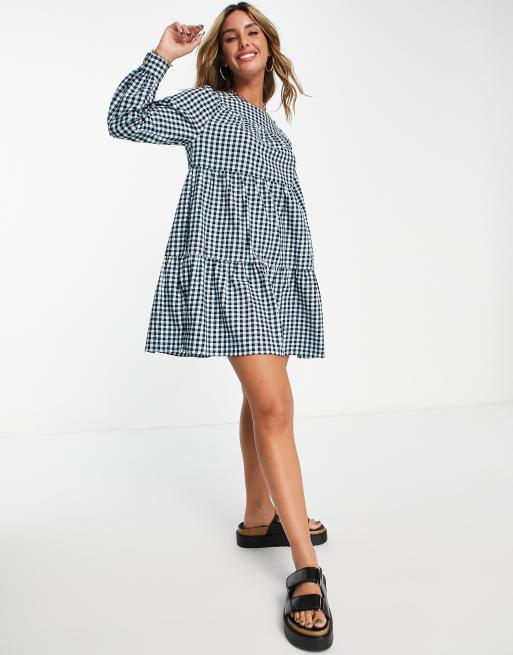 Whistles gingham check dress in blue, 4 of 4
