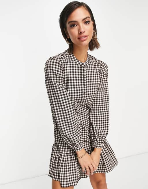 Whistles gingham smock mini dress in multi ASOS