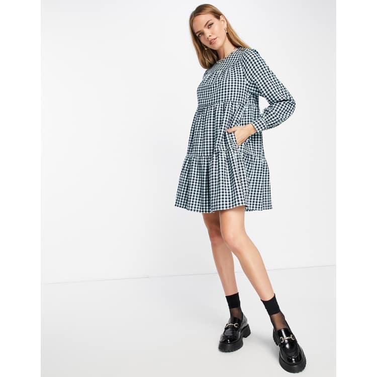 Asos tiered clearance trapeze mini dress